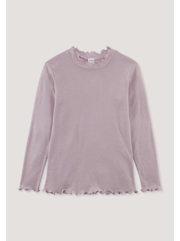 Hessnatur Hessnatur Pointelle Langarmshirt aus reiner Bio-Merinowolle in mattrosa