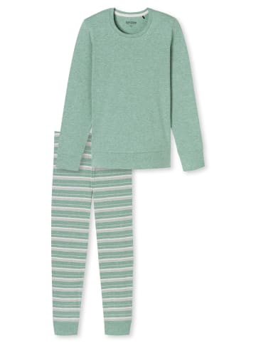 Schiesser Pyjama Casual Essentials in grün