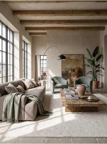 KADIMA DESIGN Kurzflorteppich Uni pflegeleicht Wohnzimmer Schlafzimmer Flur Esszimmer in Creme