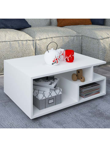 ebuy24 Couchtisch Sulas 1 Weiß 80 x 50 cm