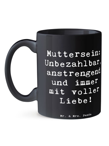 Mr. & Mrs. Panda Tasse Mutter Liebe mit Spruch in Schwarz