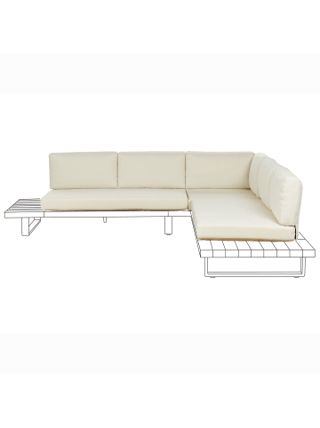 Beliani Kissenbezug MYKONOS in Weiß - (W) 136 x (H) 11 x (L) 75 cm