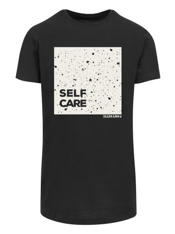 F4NT4STIC Long Cut T-Shirt SELF CARE LONG TEE in schwarz