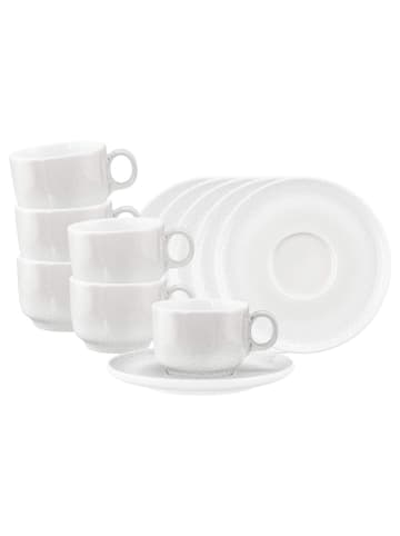 Seltmann Weiden 6er Set Kaffeetassen mit Untertassen Sento Home 210 ml in Aura white