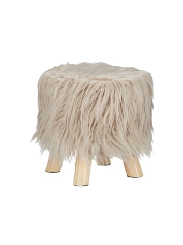 relaxdays Fellhocker in Braun - (B)31 x (H)30 x (T)31 cm
