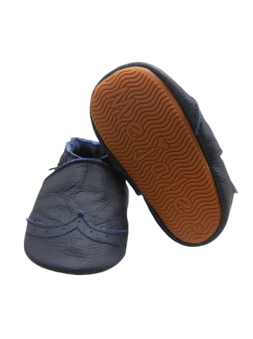 Mejale Leder-Krabbelschuhe in Dunkelblau