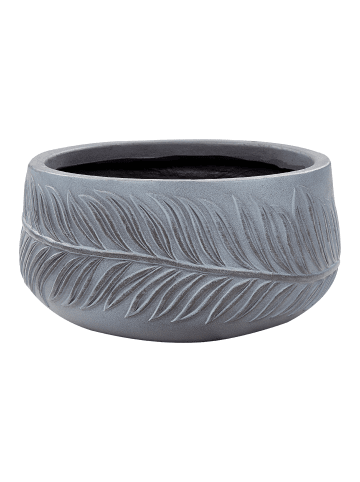 Beliani Outdoor Blumentopf FTERO in Grau - (W) 25 x (H) 14 x (L) 25 cm