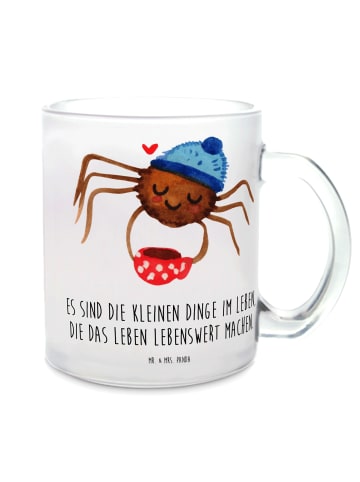 Mr. & Mrs. Panda Trinkglas Spinne Agathe Kaffee mit Spruch in Transparent