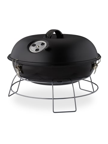 relaxdays Kugelgrill in Schwarz - Ø 36 cm