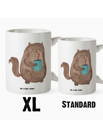 Mr. & Mrs. Panda Haferl Katze Dose ohne Spruch in Weiß