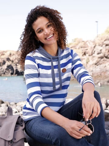 WITT WEIDEN Sweatshirt in taubenblau-rauchblau-geringelt