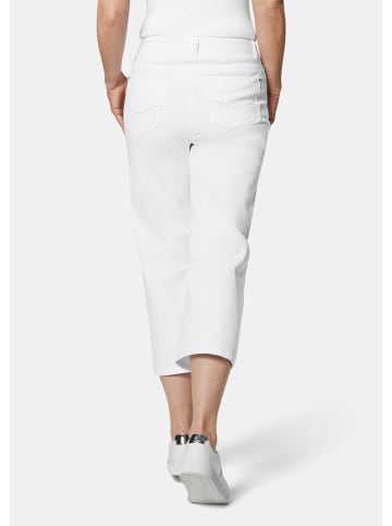 GOLDNER Kurzgröße:  Culotte Bequeme Culotte in verkürzter Länge in weiß