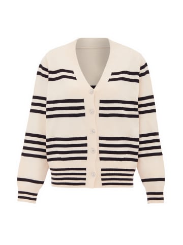 Usha Cardigan in Wollweiss Schwarz