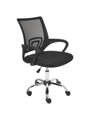 Beliani Bürostuhl SOLID in Schwarz/Silber - (W) 60 x (H) 88 x (L) 60 cm