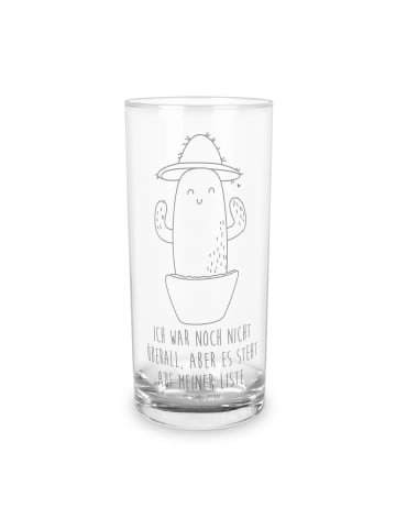 Mr. & Mrs. Panda Wasserglas Kaktus Hut mit Spruch in Transparent