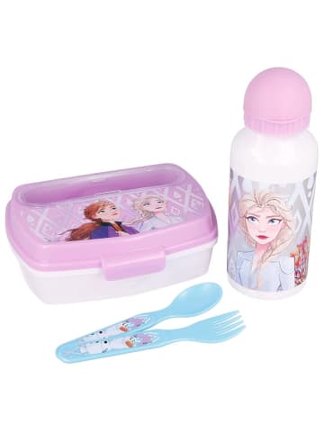 Disney Frozen Alu-Trinkflasche & Brotdose mit Besteck | Disney Frozen | Lunch-Box