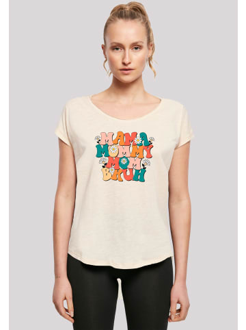 F4NT4STIC T-Shirt Mothers Day Floral Accent Mom Life in Whitesand