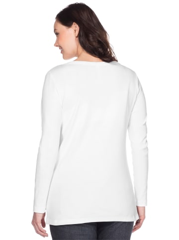 sheego Langarmshirt in weiß