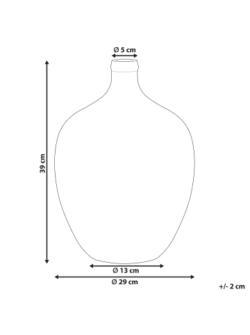 Beliani Blumenvase ROTI in Blau - (W) 29 x (H) 39 x (L) 29 cm