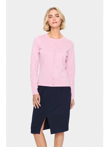 SAINT TROPEZ Strickjacke A8661, Classic fit in Pink Nectar