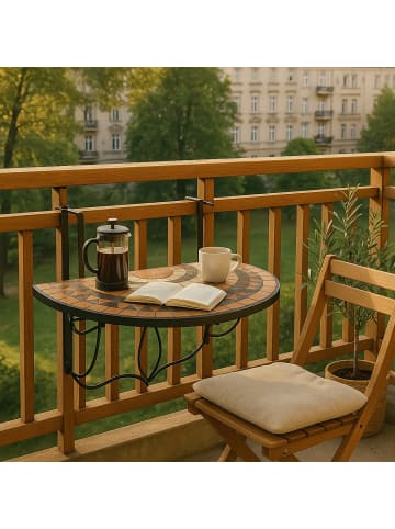 möbel-direkt Balkontisch zum Einhängen Tonio in terrafarben