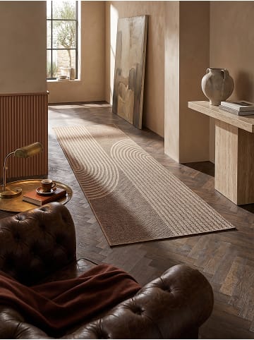 KADIMA DESIGN Teppich flachgewebt Geometrisch flachgewebt pflegeleicht Wohnzimmer in Natur
