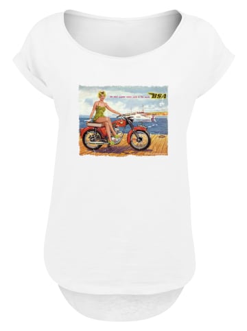 F4NT4STIC Long Cut T-Shirt BSA C15 Star 1962 Motorcycle Dockside Ad in weiß