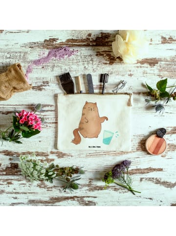 Mr. & Mrs. Panda Mäppchen Katze Wasserglas ohne Spruch in Weiß