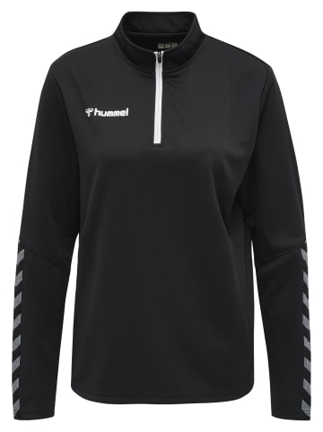 Hummel Halbreißverschluss Sweatshirt Hmlauthentic Damen in BLACK/WHITE