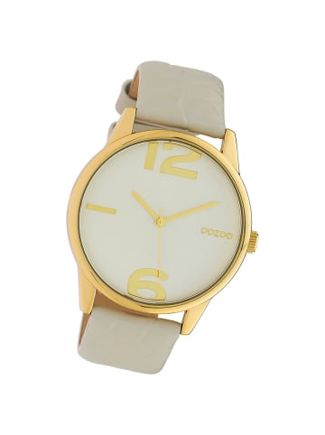 Oozoo Analog-Armbanduhr Oozoo Timepieces hellgrau groß (ca. 40mm)