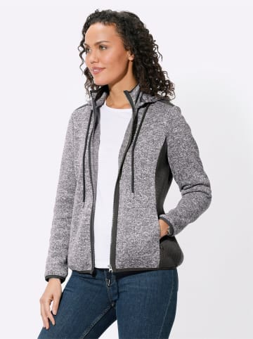 WITT WEIDEN Strickfleecejacke in anthrazit-meliert