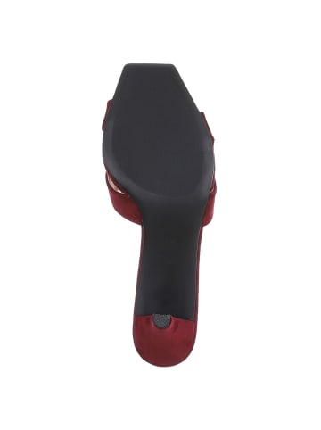 Ital-Design High-Heel Sandalette in Weinrot