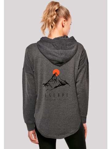 F4NT4STIC Oversized Hoodie Oversize Escape Discover the World Mountain in charcoal
