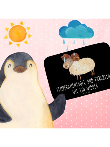 Mr. & Mrs. Panda Badeteppich Sternzeichen Widder mit Spruch in Schwarz