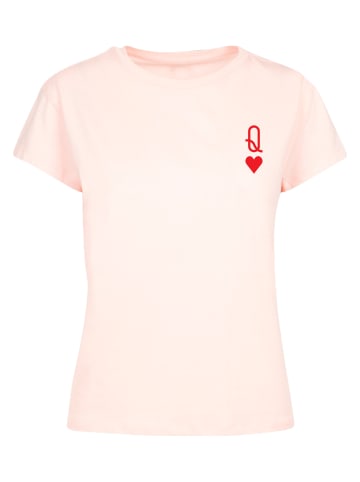 Merchcode Merchcode Ladies Hugs & Love - Queen of Hearts Box Tee in pink