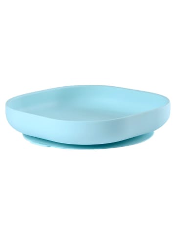 Beaba Silikon-Teller mit Saugfuß - Blau in blau