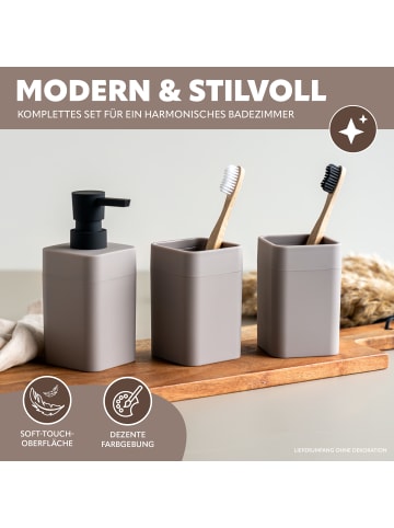 bremermann Badezimmer-Set SAVONA, Soft-Touch, eckig