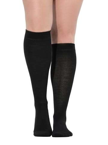 Ulla Popken Kniestrumpf in schwarz