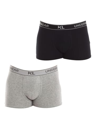 Kisses and Love 2er-Set: Boxershorts in Gray