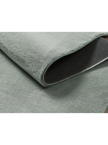 KADIMA DESIGN Kurzflorteppich Uni Antirutsch pflegeleicht Wohnzimmer Schlafzimmer in Grün