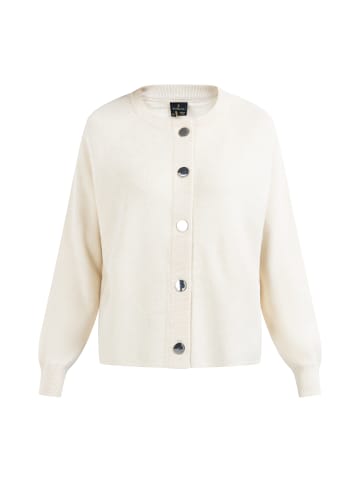 DreiMaster Damen Strickjacke Mit Knöpfen in Elfenbein