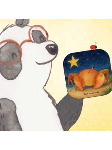 Mr. & Mrs. Panda Bierdeckel Sternzeichen Krebs Design ohne Spruch in Weiß