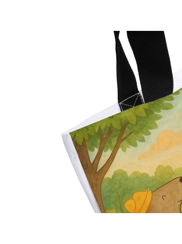 Mr. & Mrs. Panda Tasche Bären mit Hut Design ohne Spruch in Weiß