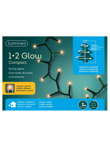 LUMINEO Lichterkette 1-2 Glow Compact 400 LED 1,5 m in klassisch warm