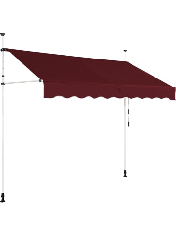COSTWAY Klemmmarkise 200 cm in Rot