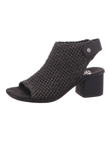 rieker Schaftsandalette in schwarz/schwarz