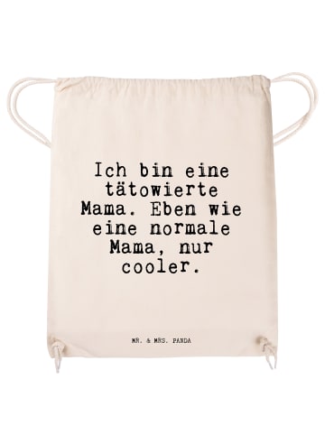 Mr. & Mrs. Panda Jutebeutel Ich bin eine tätowierte... mit Spruch in Creme