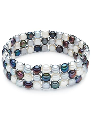 Valero Pearls Armband Messing Süßwasser-Zuchtperle in multicolor