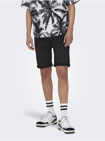 ONLY & SONS Jogging-Shorts in Black Denim