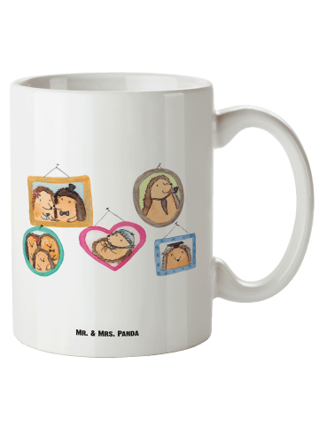 Mr. & Mrs. Panda Tasse Igel Familie ohne Spruch in Weiß
